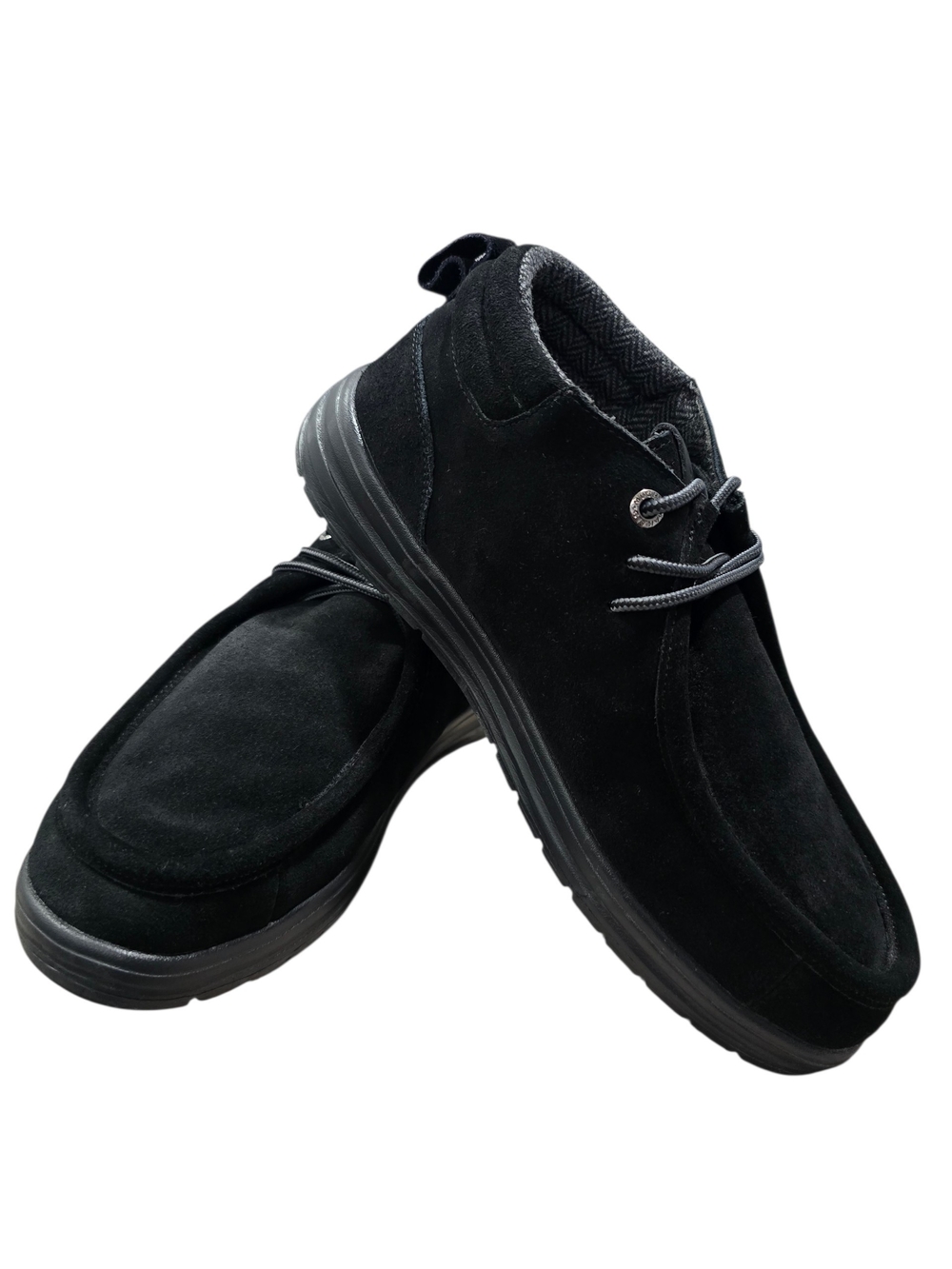 Mucho Mahalo Kona Chukka Size 10M Men's Black Suede Casual Lace-Up Shoes